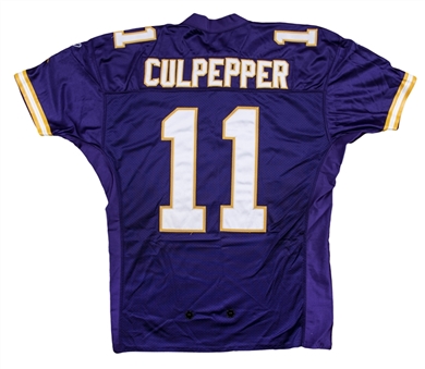 2005 Daunte Culpepper Game Used Minnesota Vikings Home Jersey Photo Matched To 10/23/2005 (NFL-PSA/DNA & Resolution Photomatching)